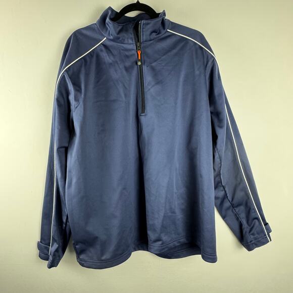 Brooks Brothers Country Club Pullover Windbreaker Jacket Size XXL Navy Blue Golf